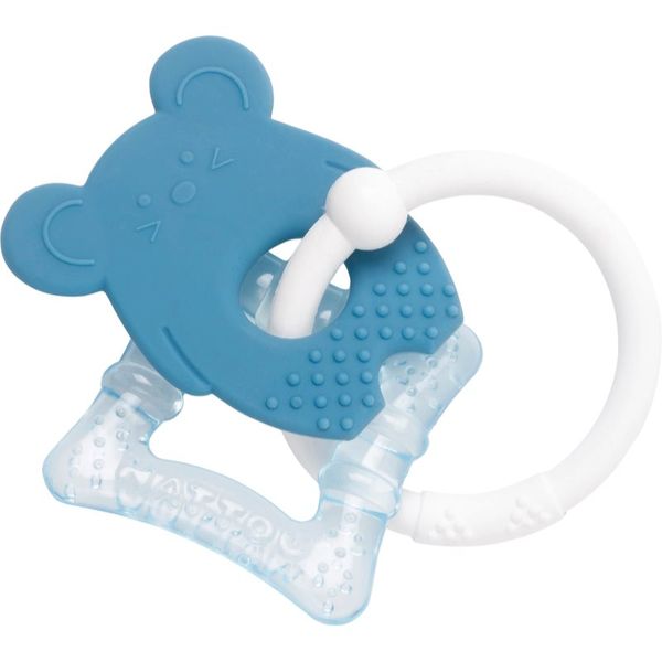 NATTOU NATTOU Teether With Cooling Part гризалка с охлаждащ ефект Blue Mouse 3 m+ 1 бр.
