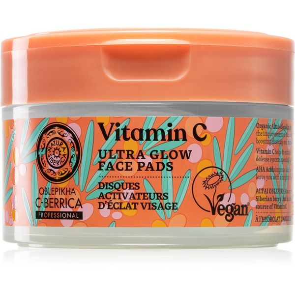 Natura Siberica Natura Siberica Oblepikha C-Berrica ексфолиращи тампони за лице за озаряване на лицето 20 бр.