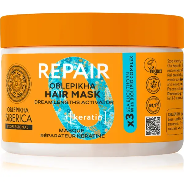 Natura Siberica Natura Siberica Oblepikha Siberica Repair регенерираща маска за суха и увредена коса 300 мл.