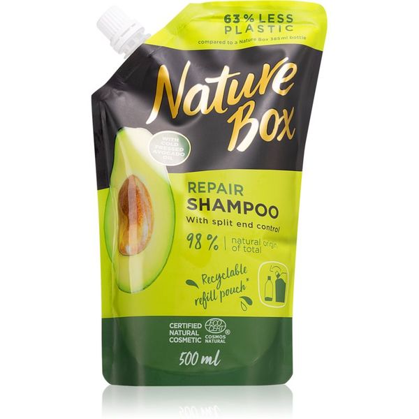 Nature Box Nature Box Avocado дълбоко регенериращ шампоан за цъфтяща коса резервен пълнител 500 мл.