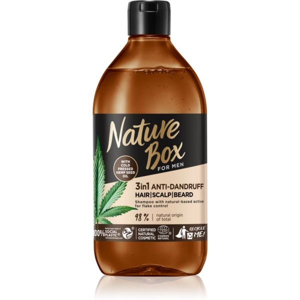 Nature Box Nature Box Hemp Seed шампоан против пърхот 3 в 1 за мъже 385 мл.