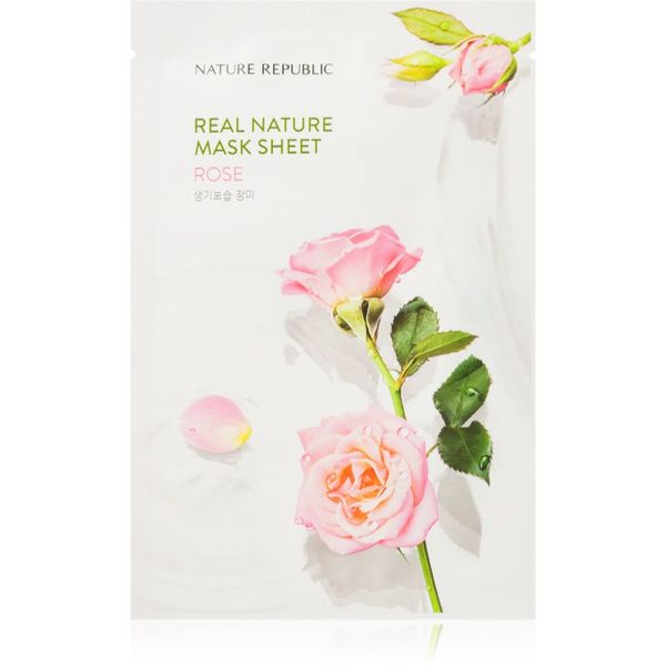 NATURE REPUBLIC NATURE REPUBLIC Real Nature Rose Mask Sheet ревитализираща платнена маска 23 мл.