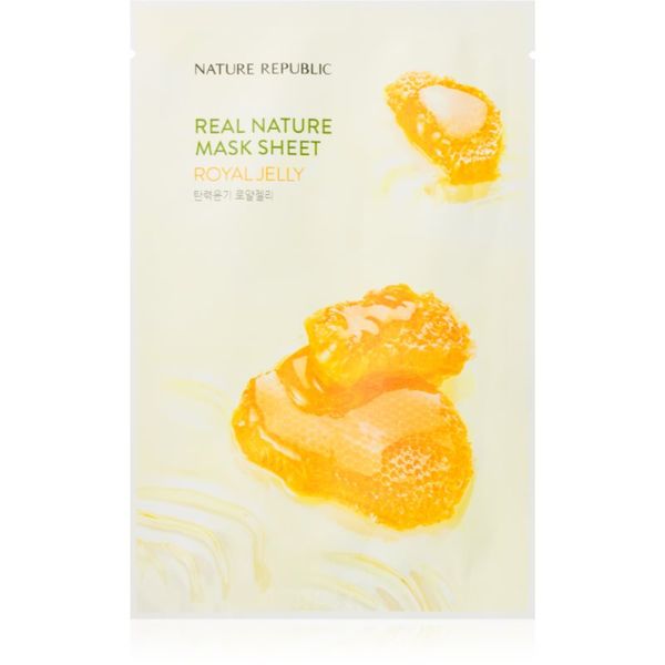 NATURE REPUBLIC NATURE REPUBLIC Real Nature Royal Jelly Mask Sheet платнена маска против бръчки 23 мл.