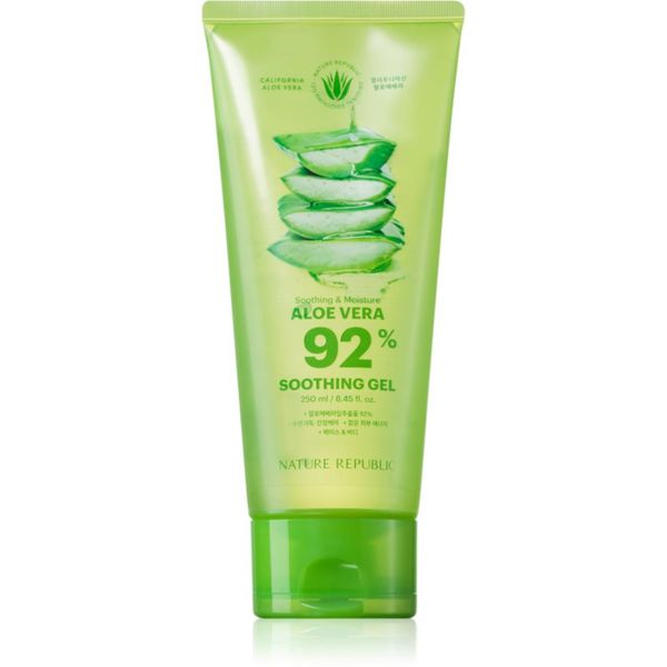 NATURE REPUBLIC NATURE REPUBLIC Soothing & Moisture Aloe Vera 92% Soothing Gel успокояващ хидратиращ гел за чувствителна кожа 250 мл.