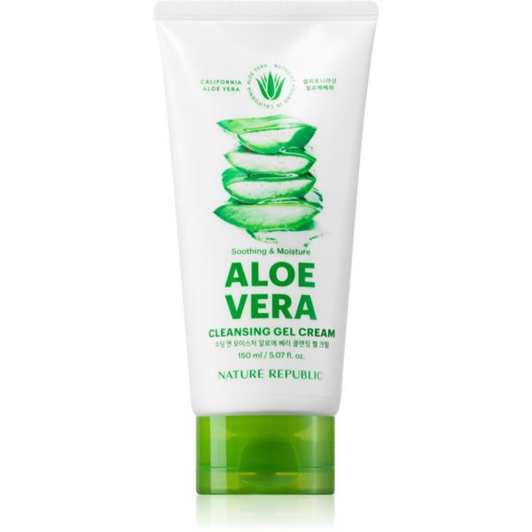 NATURE REPUBLIC NATURE REPUBLIC Soothing & Moisture Aloe Vera Cleansing Gel Cream хидратиращ почистващ крем с успокояващ ефект 150 мл.