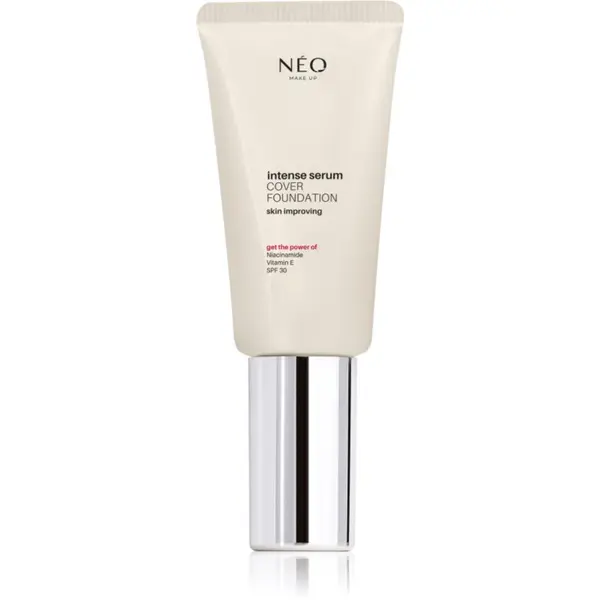 NEO MAKE UP NEO MAKE UP Intense Serum Cover Foundation фон дьо тен за естествен вид SPF 30 цвят 01 Porcelain 30 мл.