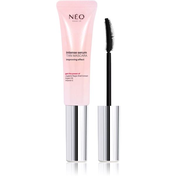 NEO MAKE UP NEO MAKE UP Intense Serum Tan Mascara подсилваща спирала с регенериращ ефект цвят Black 9 мл.