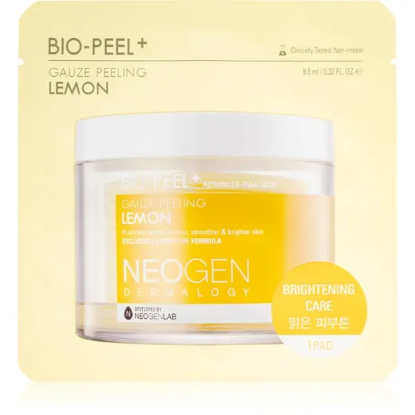 Neogen Dermalogy Neogen Dermalogy Bio-Peel+ Gauze Peeling Lemon ексфолиращи тампони за лице за освежаване и изглаждане на кожата 1 бр.