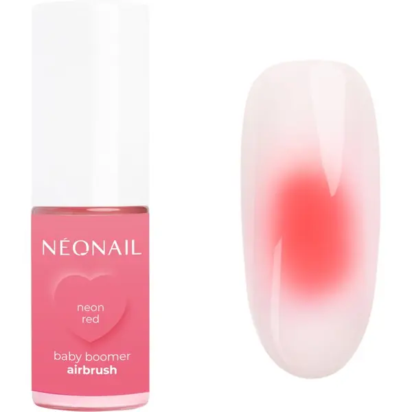 NeoNail NEONAIL Baby Boomer Airbrush цветна пудра за нокти цвят Neon Red 5 гр.