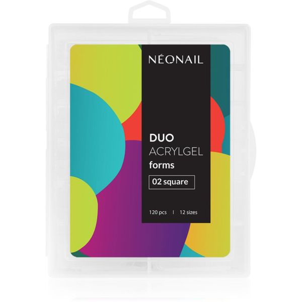 NeoNail NEONAIL Duo Acrylgel Forms шаблони за нокти тип 02 Square 120 бр.