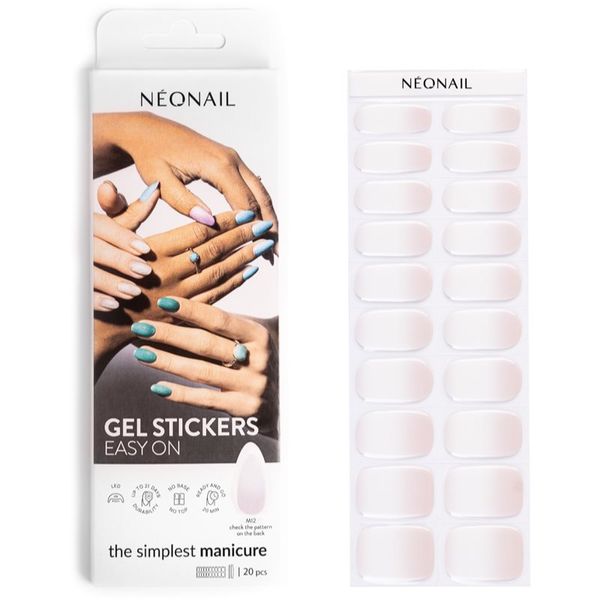 NeoNail NEONAIL Easy On Gel Stickers Стикери за нокти цвят M12 20 бр.