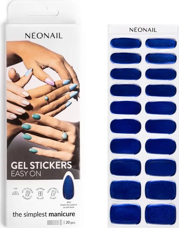 NeoNail NEONAIL Easy On Gel Stickers Стикери за нокти с използване на UV/LED лампа цвят M01 20 бр.