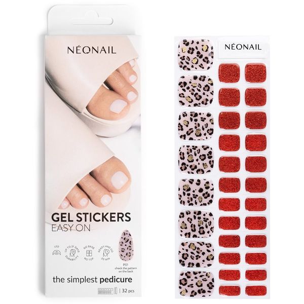 NeoNail NEONAIL Easy On Gel Stickers Стикери за нокти за крака цвят P01 32 бр.
