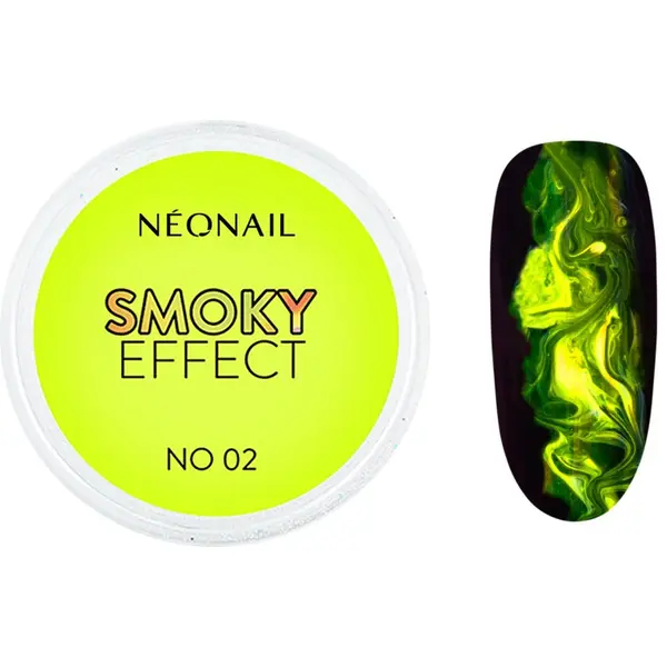NeoNail NEONAIL Effect Smoky цветна пудра за нокти цвят No. 02 Yellow 2 гр.