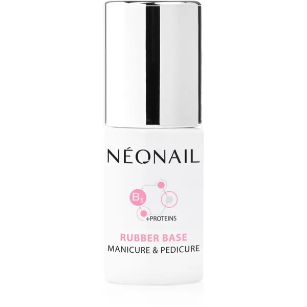 NeoNail NEONAIL Manicure & Pedicure Rubber Base основен лак за нокти с гел с протеин 7,2 мл.