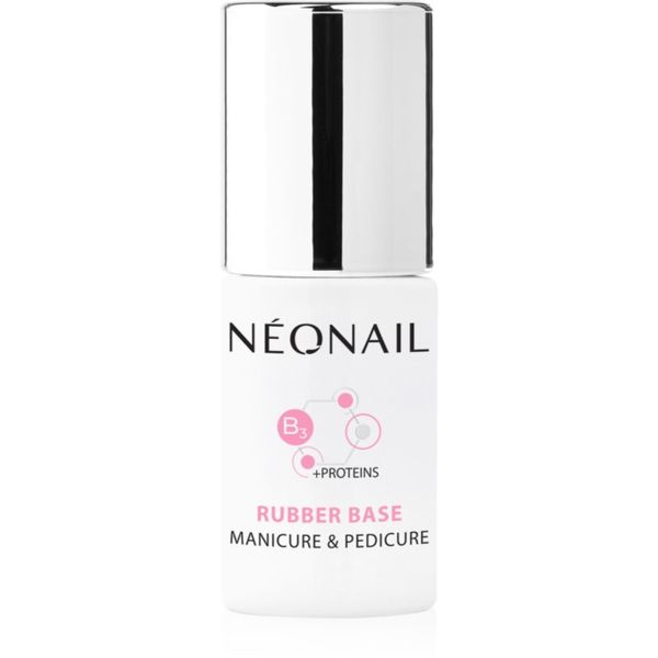 NeoNail NEONAIL Manicure & Pedicure Rubber Base основен лак за нокти с гел с протеин 7,2 мл.