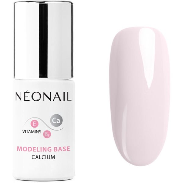 NeoNail NEONAIL Modeling Base Calcium основен лак за нокти с гел с калций цвят Basic Pink 7,2 мл.