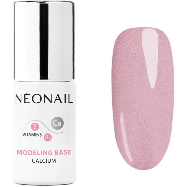 NeoNail NEONAIL Modeling Base Calcium основен лак за нокти с гел с калций цвят Luminous Pink 7,2 мл.