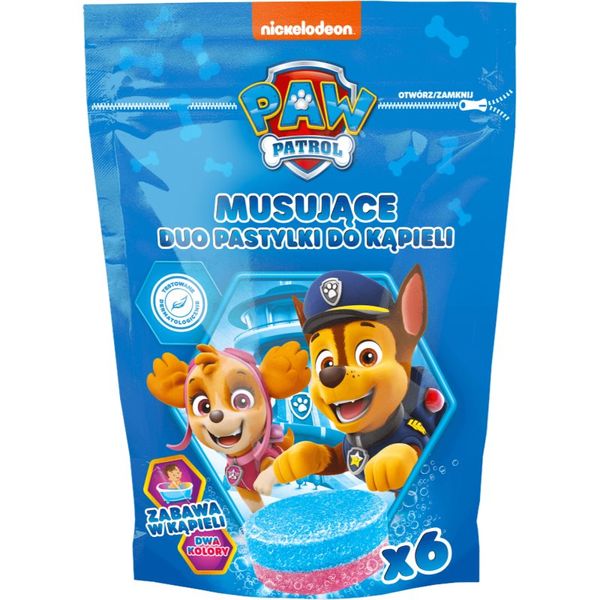 Nickelodeon Nickelodeon Paw Patrol Bath Pills цветни разтворими таблети за вана 6x20 гр.