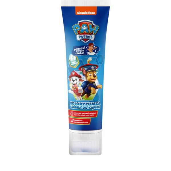 Nickelodeon Nickelodeon Paw Patrol Coloring Bath Paint пяна за вана за деца Blue Bubble Gum 150 мл.