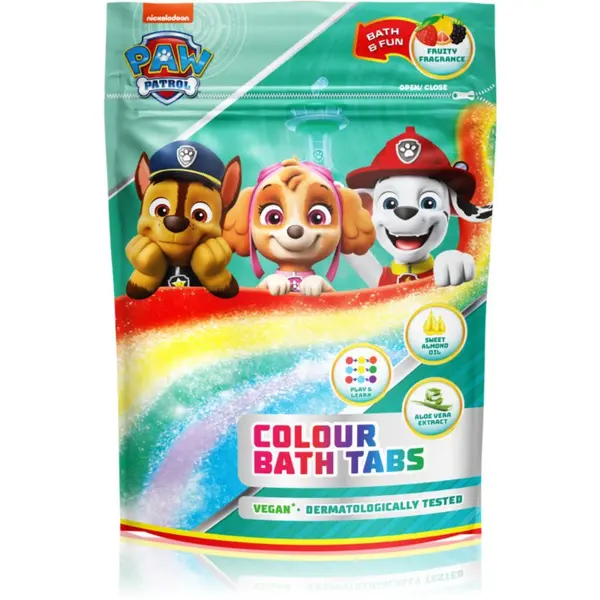 Nickelodeon Nickelodeon Paw Patrol Colour Bath Tabs продукт за вана за деца 9x16 гр.