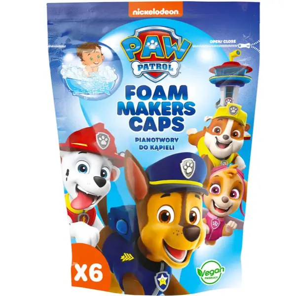 Nickelodeon Nickelodeon Paw Patrol Foam Makers Caps пяна за вана за деца 6x16 гр.