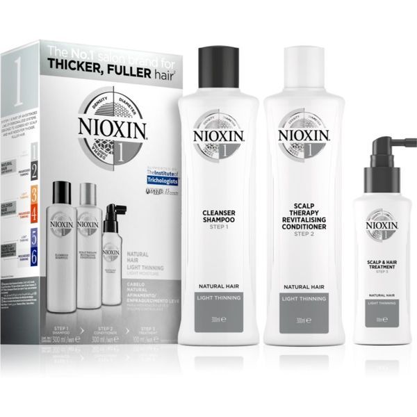Nioxin Nioxin System 1 Natural Hair Light Thinning подаръчен комплект за крехка и стресирана коса
