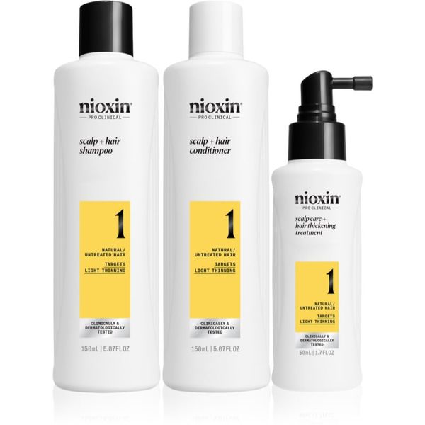 Nioxin Nioxin System 1 подаръчен комплект за тънка и изтощена коса 3 бр.