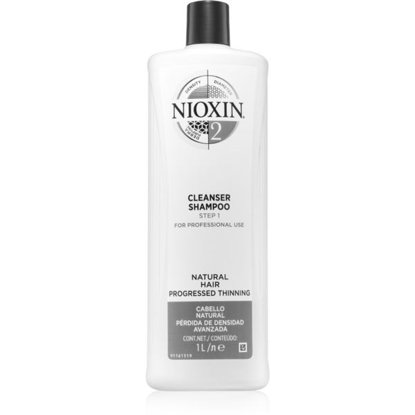 Nioxin Nioxin System 2 Cleanser Shampoo почистващ шампоан за фина към нормална коса 1000 мл.