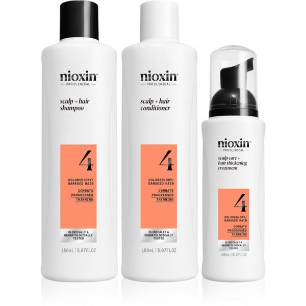 Nioxin Nioxin System 4 подаръчен комплект за увредена и боядисана коса 3 бр.