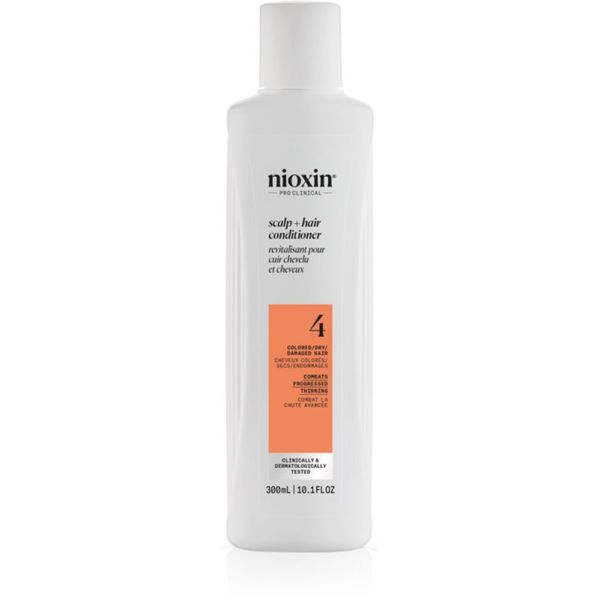 Nioxin Nioxin System 4 Scalp + Hair Conditioner хидратиращ и подхранващ балсам за боядисана и увредена коса 300 мл.