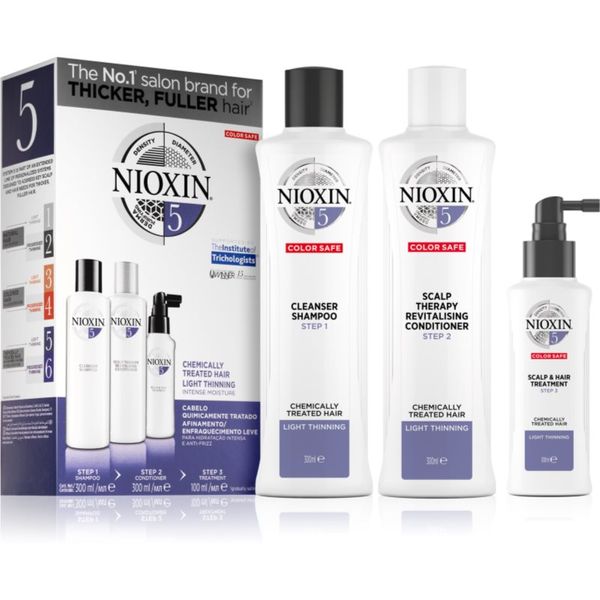 Nioxin Nioxin System 5 Color Safe Chemically Treated Hair Light Thinning комплект (за леко оредяване на нормална към силна, природна и химически третирана ко