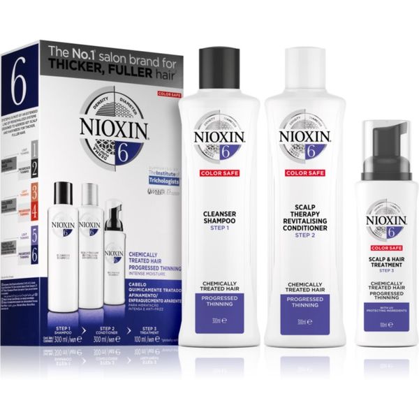 Nioxin Nioxin System 6 Color Safe Chemically Treated Hair подаръчен комплект за разредена коса