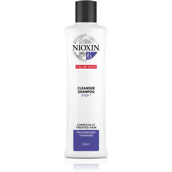 Nioxin Nioxin System 6 Color Safe Cleanser Shampoo почистващ шампоан за химически третирана коса 300 мл.