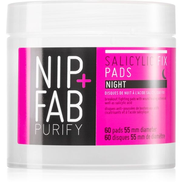 NIP+FAB NIP+FAB Salicylic Fix почистващи тампони за нощ 60 бр.