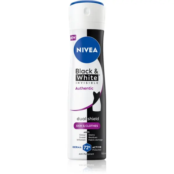 Nivea NIVEA Black & White Authentic антиперспирант-спрей 72 ч. 150 мл.