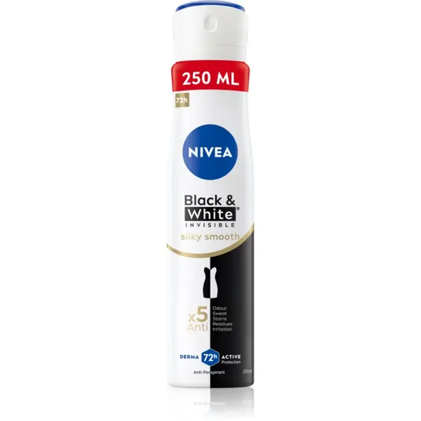 Nivea NIVEA Black & White Invisible Silky Smooth антиперспирант-спрей за жени 250 мл.