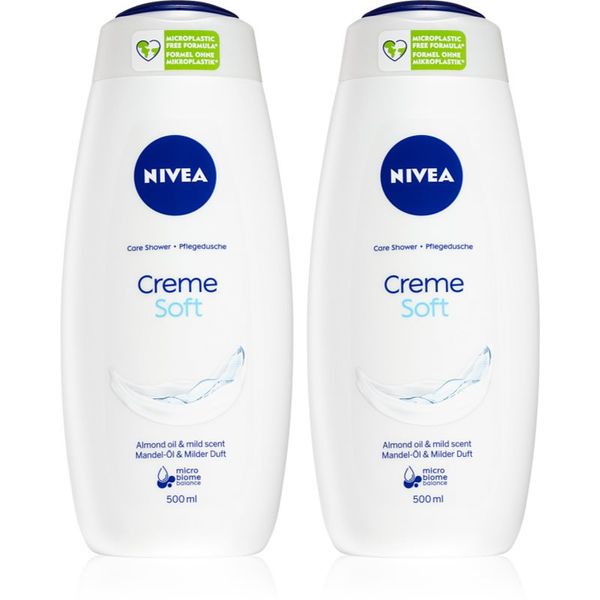 Nivea NIVEA Creme Soft душ гел - грижа 2 x 500 ml(изгодна опаковка)