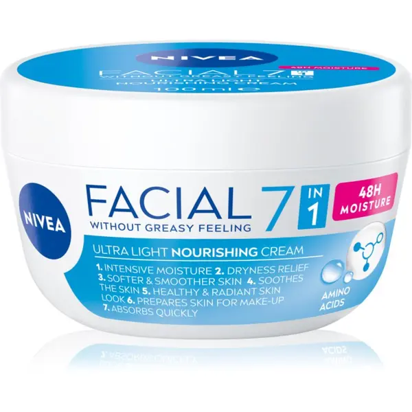 Nivea NIVEA Facial Nourishing лек крем за подхранване и хидратация 7 в 1 100 мл.