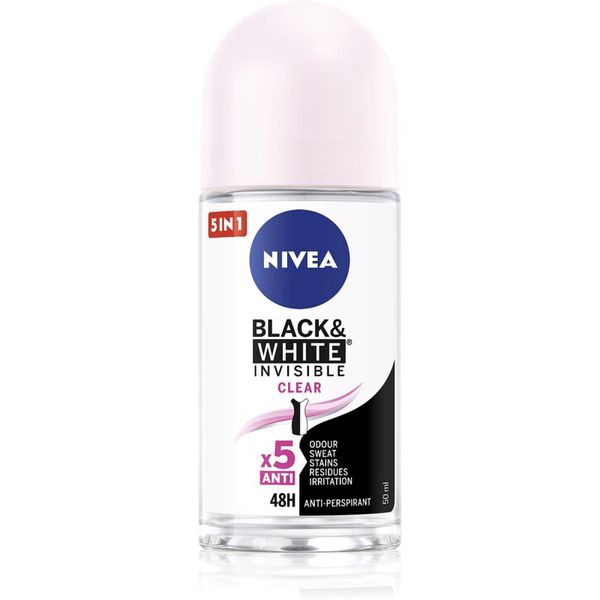 Nivea Nivea Invisible Black & White Clear рол-он и антиперспирант за жени 50 мл.