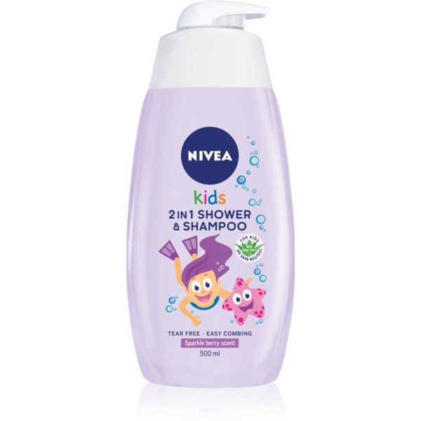 Nivea Nivea Kids Girl душ гел и шампоан 2 в 1 за деца 500 мл.