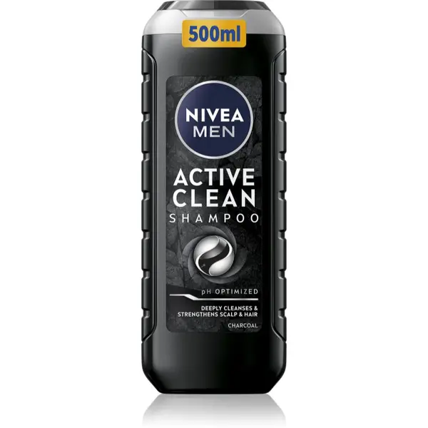 Nivea NIVEA MEN Active Clean дълбоко почистващ шампоан с активен въглен 500 мл.