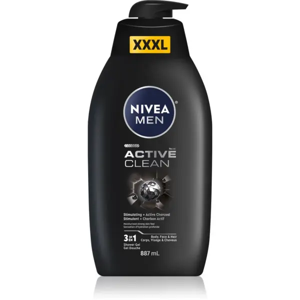 Nivea NIVEA MEN Active Clean душ гел за мъже 887 мл.