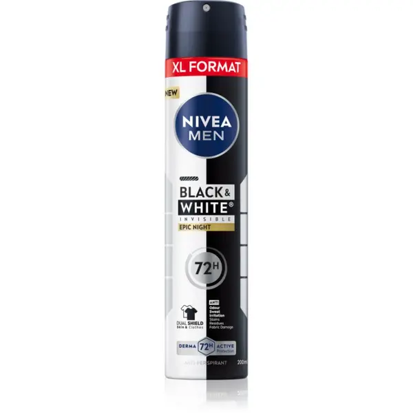 Nivea NIVEA MEN Black & White Epic Night антиперспирант-спрей за мъже 200 мл.