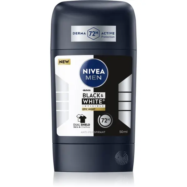 Nivea NIVEA MEN Black & White Epic Night твърд антиперспирант за мъже 50 мл.