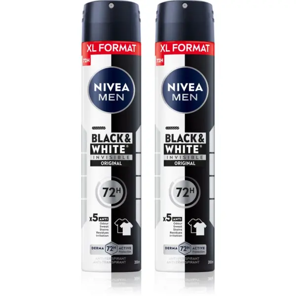 Nivea NIVEA MEN Black & White Invisible Original антиперспирант-спрей изгодна опаковка