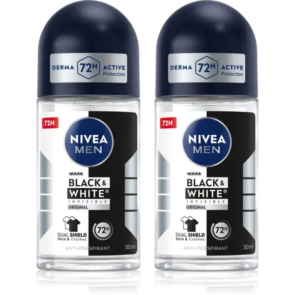 Nivea NIVEA MEN Black & White Invisible Original рол-он и антиперспирант изгодна опаковка