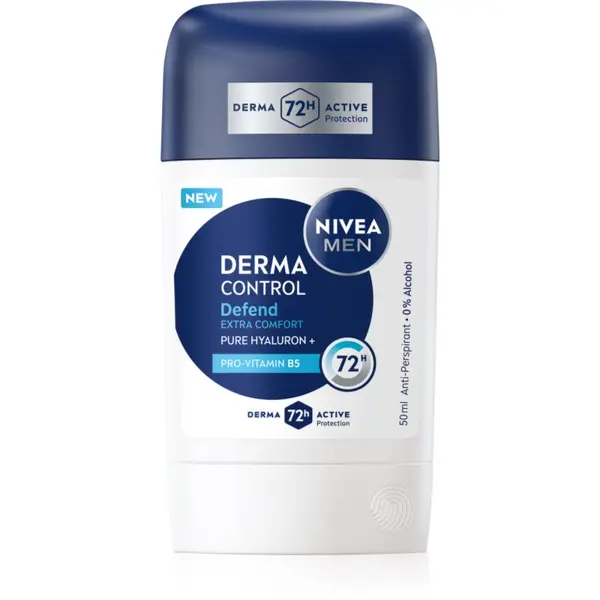 Nivea NIVEA MEN Derma Control Defend твърд антиперспирант за мъже 50 мл.