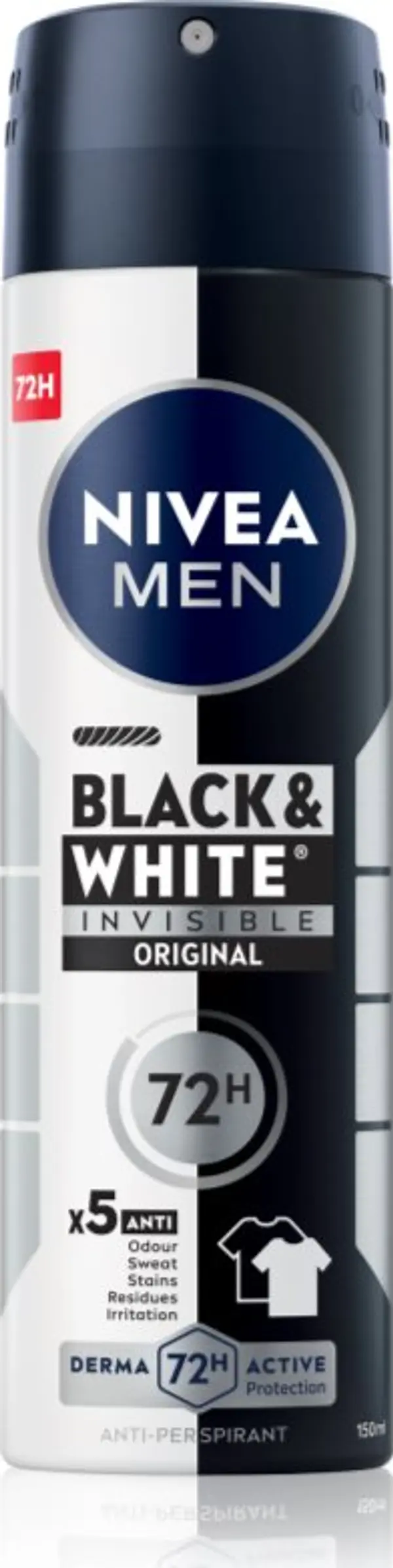Nivea NIVEA MEN Invisible Black & White антиперспирант-спрей за мъже 150 мл.