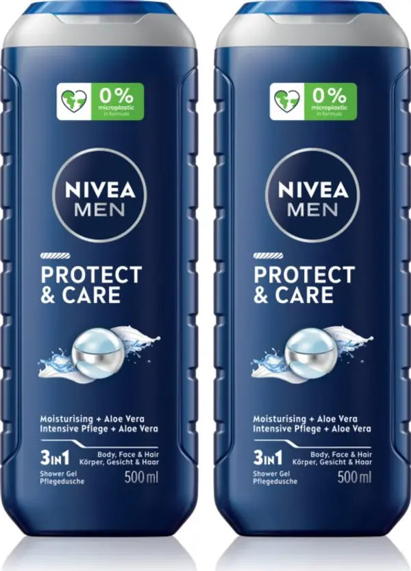 Nivea NIVEA MEN Protect & Care душ-гел за лице, тяло и коса изгодна опаковка 2 x 500 ml